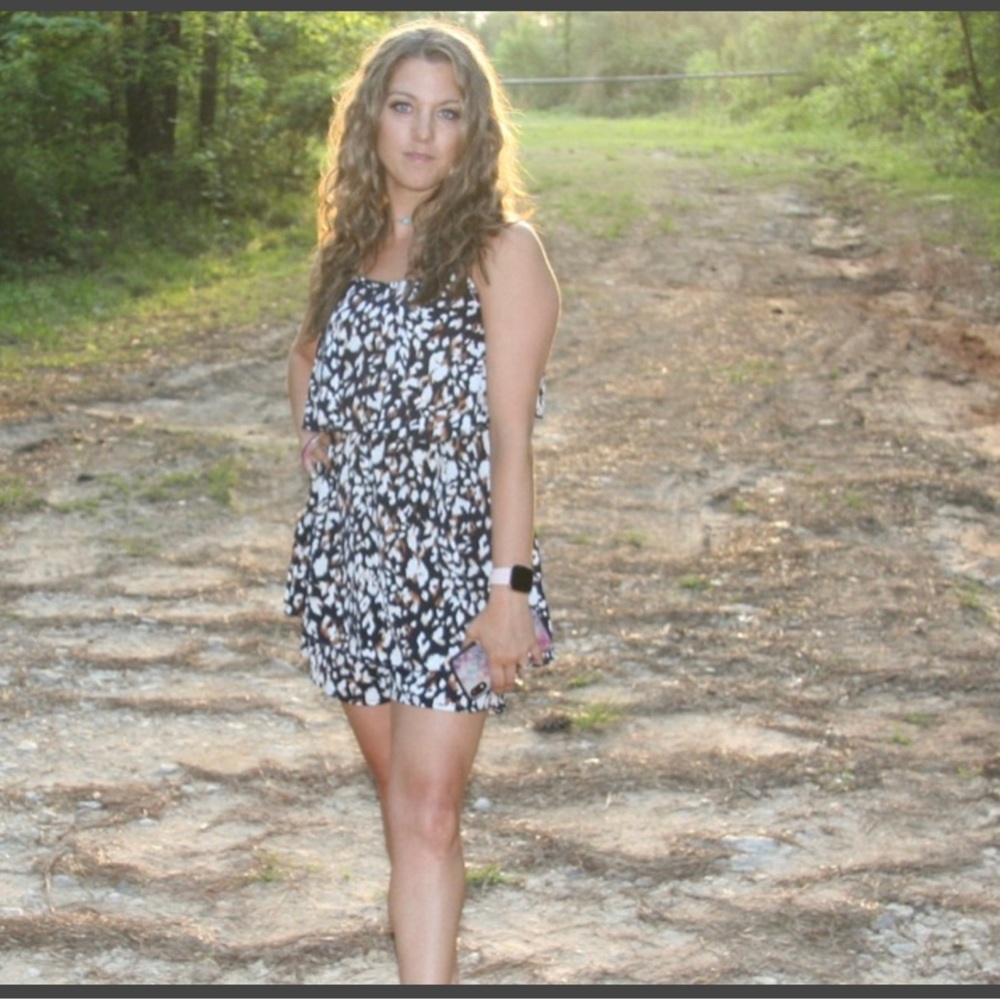 Bombshell Leopard Print Romper NWT